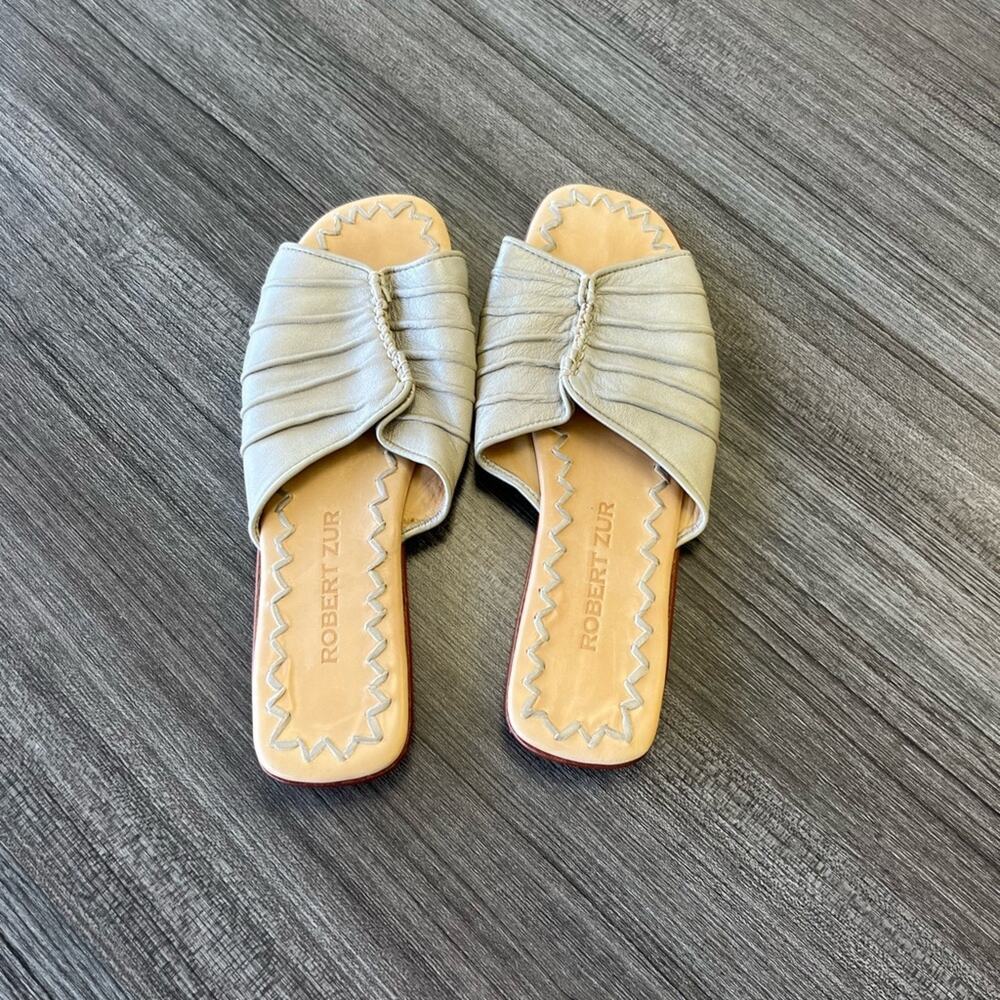Robert Zur leather slides. Size 8.5